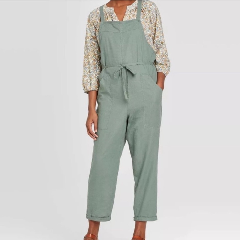 Universal Thread Linen Blend Overalls - image 1